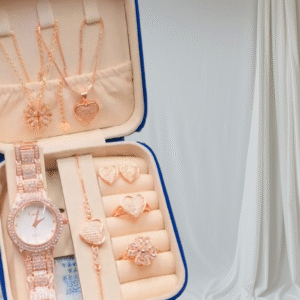 zircon watch combo gift pack with zircon bracelet, chain locket, ring and tops